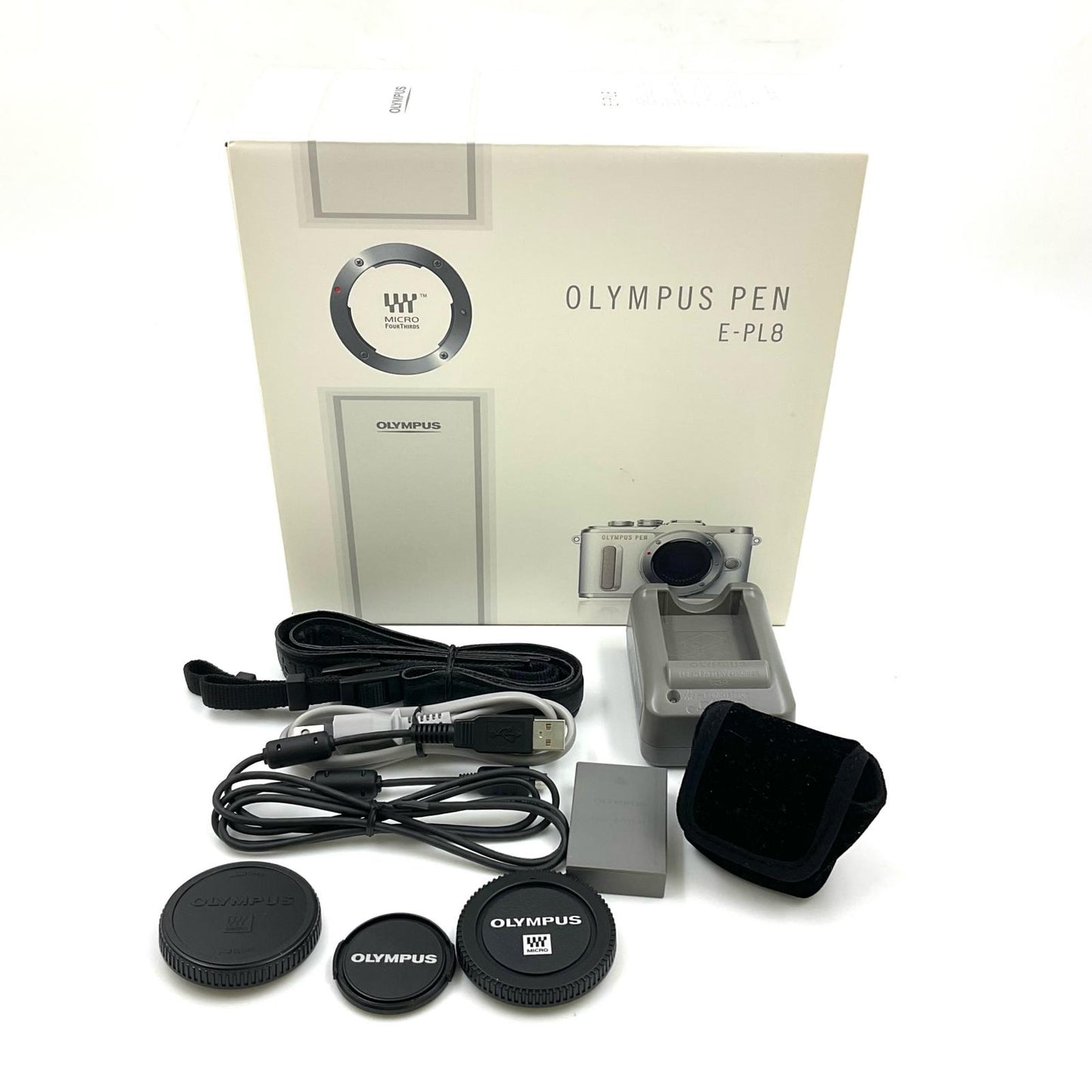 【全額返金保証】【最速発送】OLYMPUS デジタル一眼 PEN E-PL8 14-42mm EZレンズキット [ブラック] ブラック 動作確認済