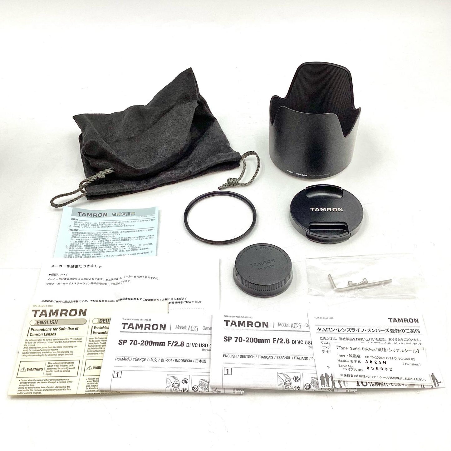 【全額返金保証】【最速発送】TAMRON SP 70-200mm F/2.8 Di VC USD G2 (Model A025) [ニコン用] 動作確認済