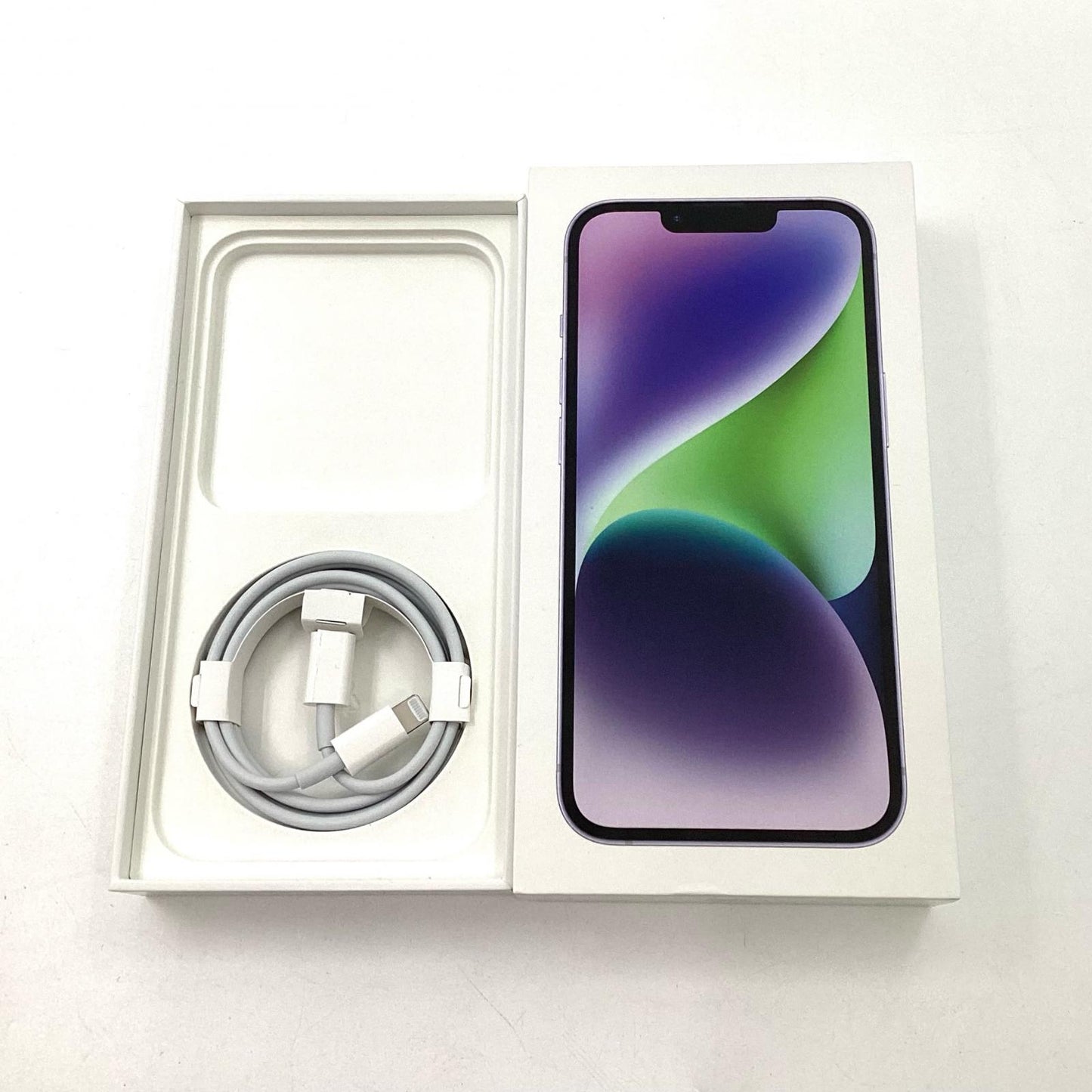 【全額返金保証】【最速発送】Apple iPhone iPhone 14 128GB パープル SIMフリー 白ロム 動作確認済 84%