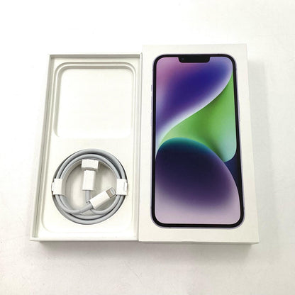 【全額返金保証】【最速発送】Apple iPhone iPhone 14 128GB パープル SIMフリー 白ロム 動作確認済 84%