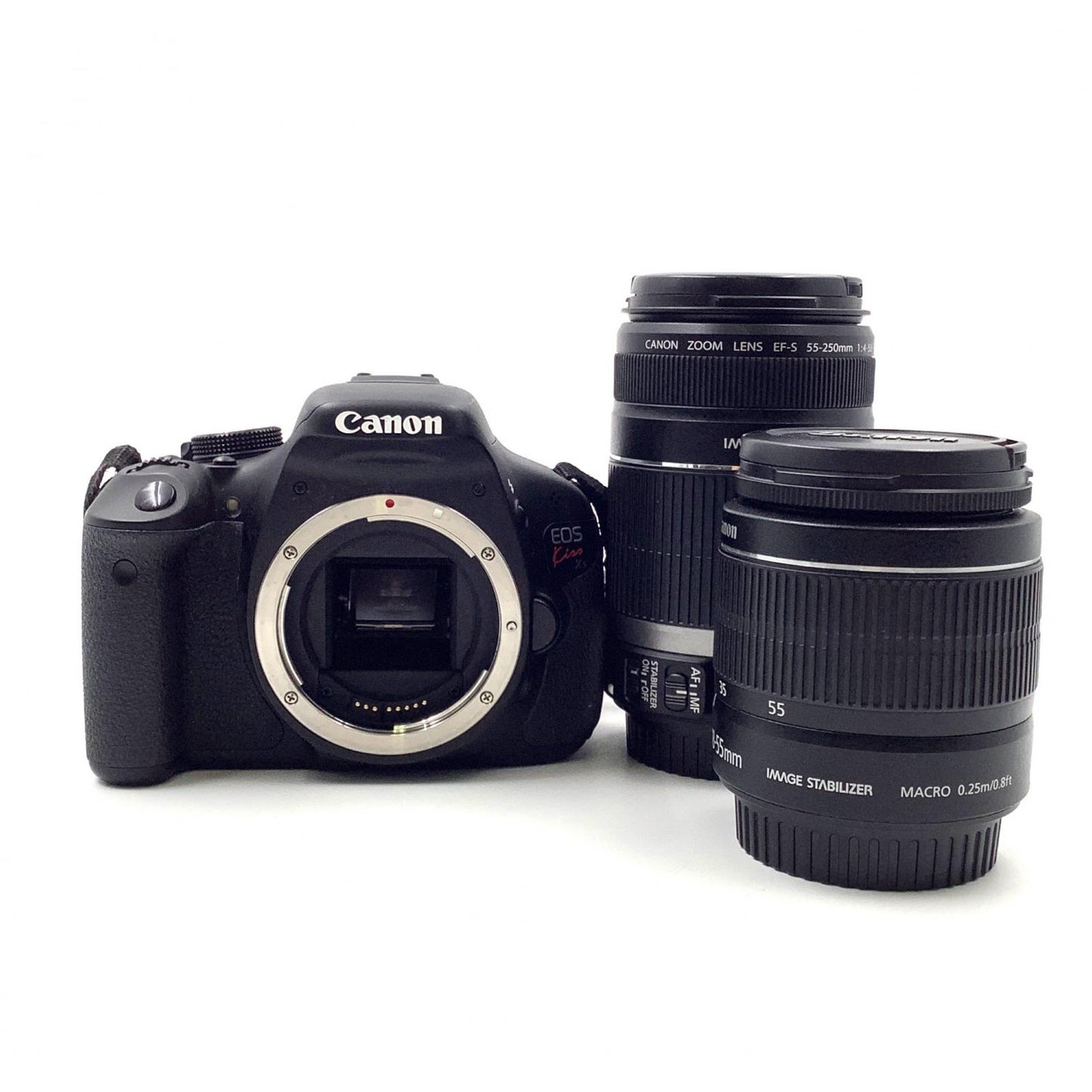 【全額返金保証】【最速発送】Canon デジタル一眼 EOS Kiss X5 旧Wズームキット ブラック 動作確認済