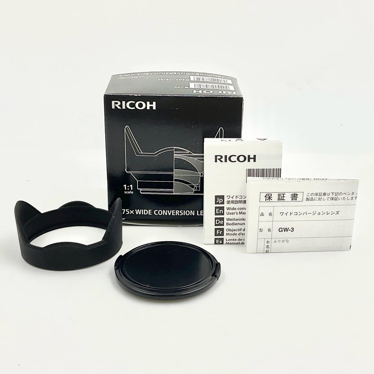 【全額返金保証】【最速発送】RICOH ワイドコンバージョンレンズ GW-3 動作確認済