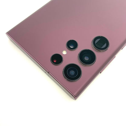 【全額返金保証】【最速発送】SAMSUNG Galaxy S22 Ultra 256GB バーガンディ au SCG14 動作確認済
