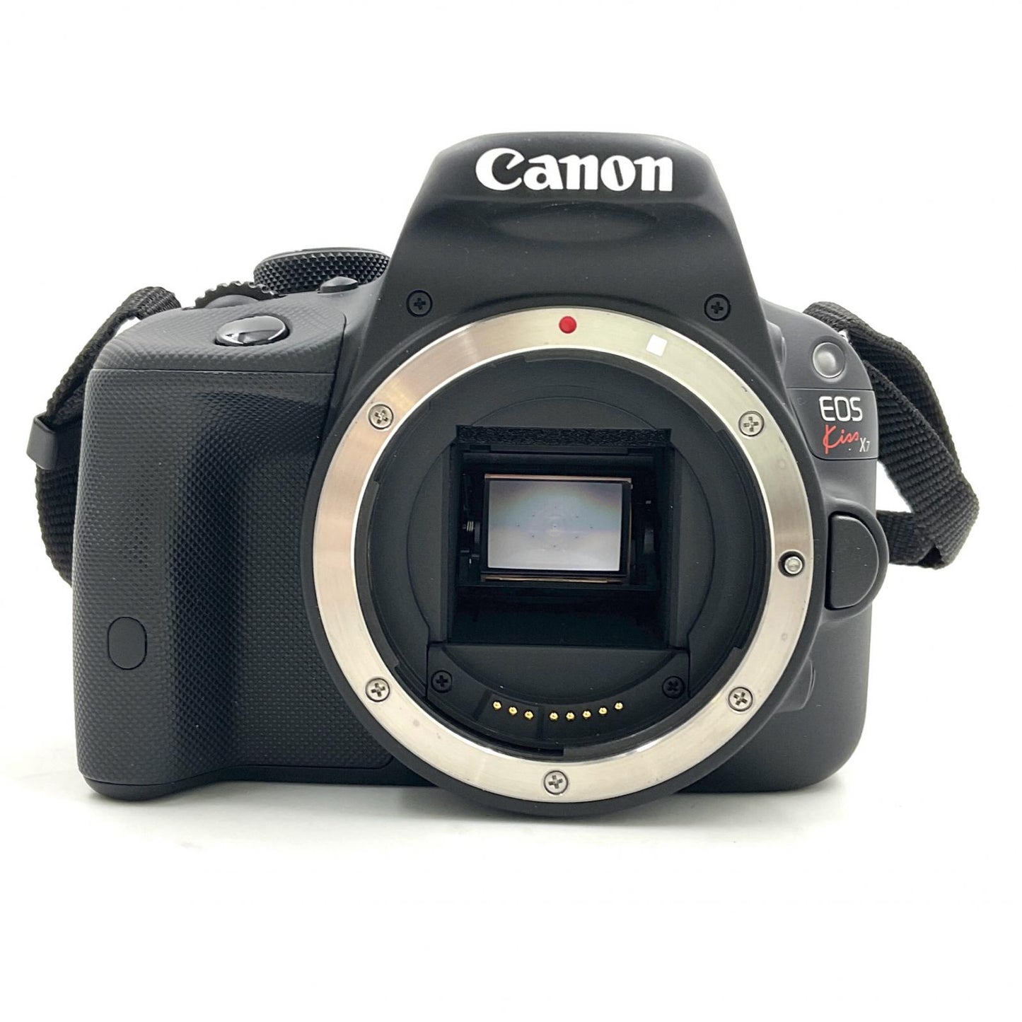 【全額返金保証】【最速発送】Canon デジタル一眼 EOS Kiss X7 ダブルズームキット ブラック 美品 動作確認済