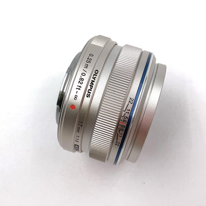 【全額返金保証】【最速発送】OLYMPUS M.ZUIKO DIGITAL 17mm F1.8　シルバー 動作確認済