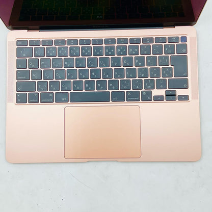 【全額返金保証】【最速発送】Apple MacBook Air 13.3インチ 2020 M1 8コア 8GB SSD 512GB ゴールド 100% 美品 動作確認済