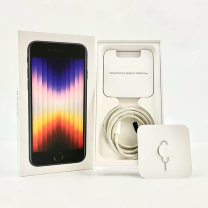 【全額返金保証】【最速発送】Apple iPhone iPhone SE（第3世代） 128GB ミッドナイト au SIMフリー 白ロム 動作確認済 76%