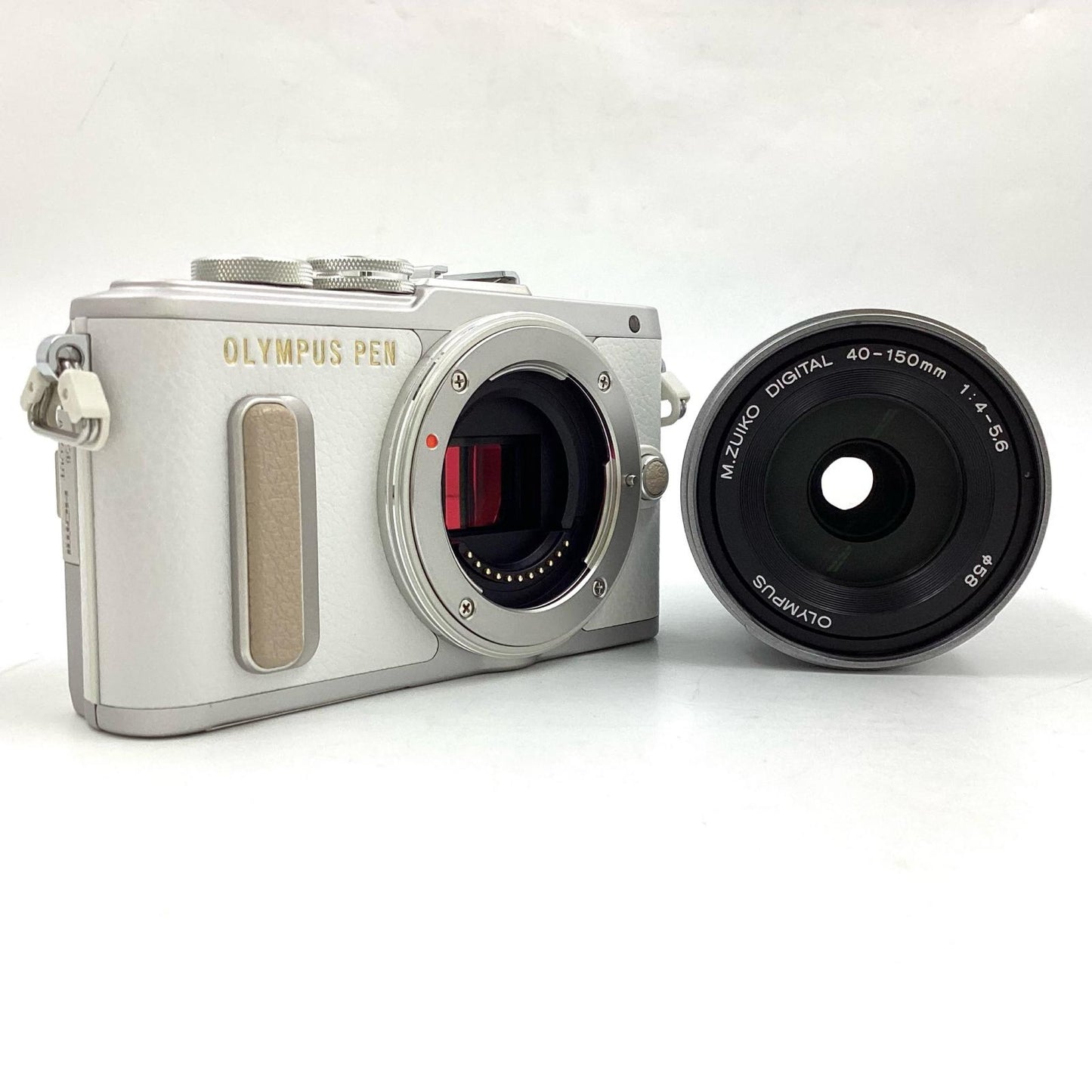 【全額返金保証】【最速発送】OLYMPUS デジタル一眼 PEN E-PL8 EZダブルズームキット ホワイト 美品 動作確認済