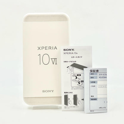 【全額返金保証】【最速発送】Sony Xperia 10 VI 128GB White SIMフリー XQ-ES44 白ロム 動作確認済