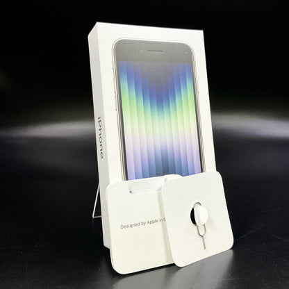 【全額返金保証】【最速発送】Apple iPhone iPhone SE（第3世代） 64GB スターライト Softbank 白ロム 動作確認済 84%
