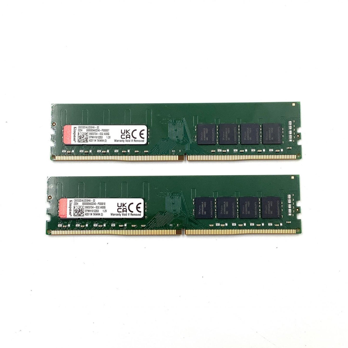 【全額返金保証】【最速発送】Kingston  メモリ PC4-25600 DDR4 32GBX2枚組 合計64GB CBD32D4U2D8HA-32 動作確認済
