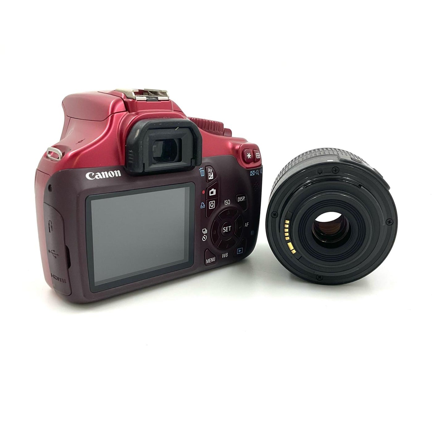 【全額返金保証】【最速発送】Canon デジタル一眼 EOS Kiss X50 EF-S18-55 IS II レンズキット [レッド] 動作確認済