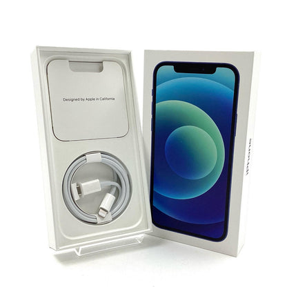 【全額返金保証】【最速発送】Apple iPhone iPhone 12 256GB ブルー docomo 白ロム 動作確認済 85%
