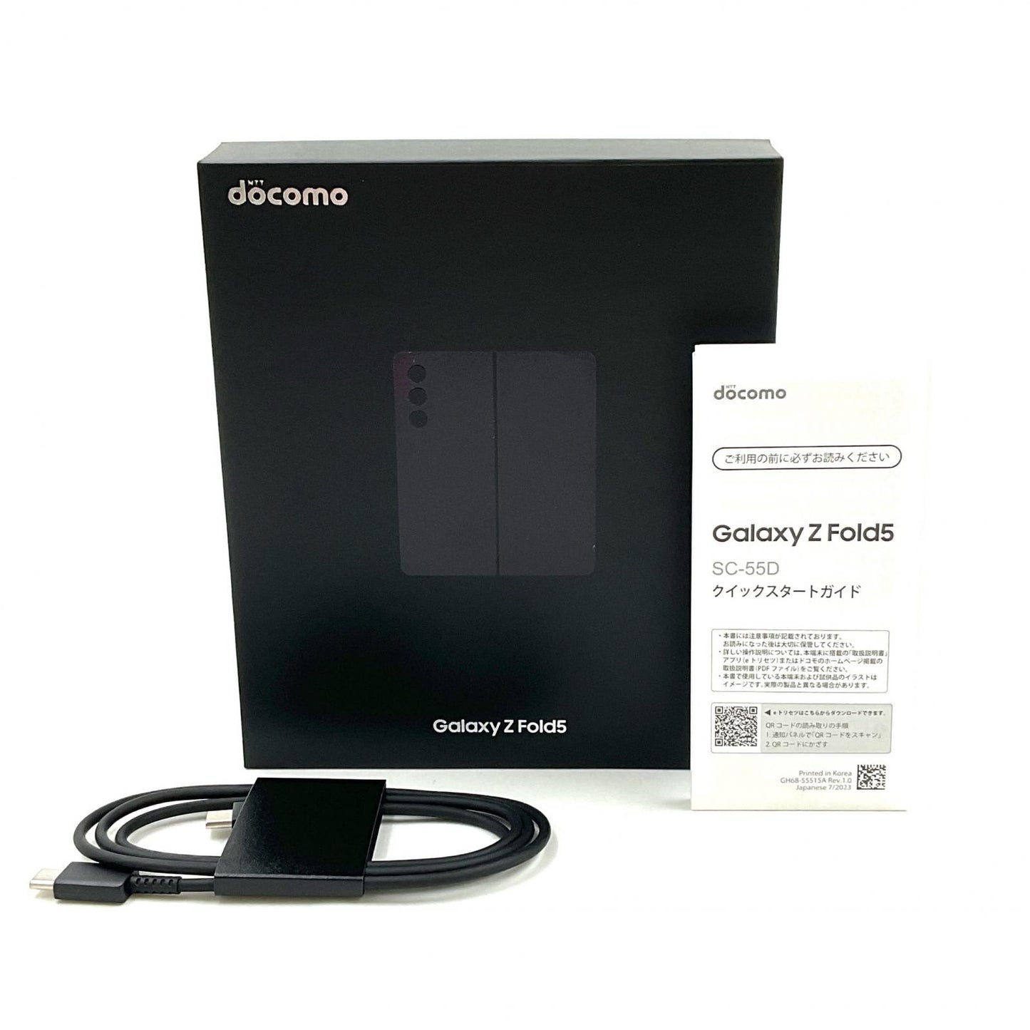【全額返金保証】【最速発送】SAMSUNG Galaxy Z Fold5 512GB Phantom Black docomo SC-55D 白ロム 超美品 動作確認済