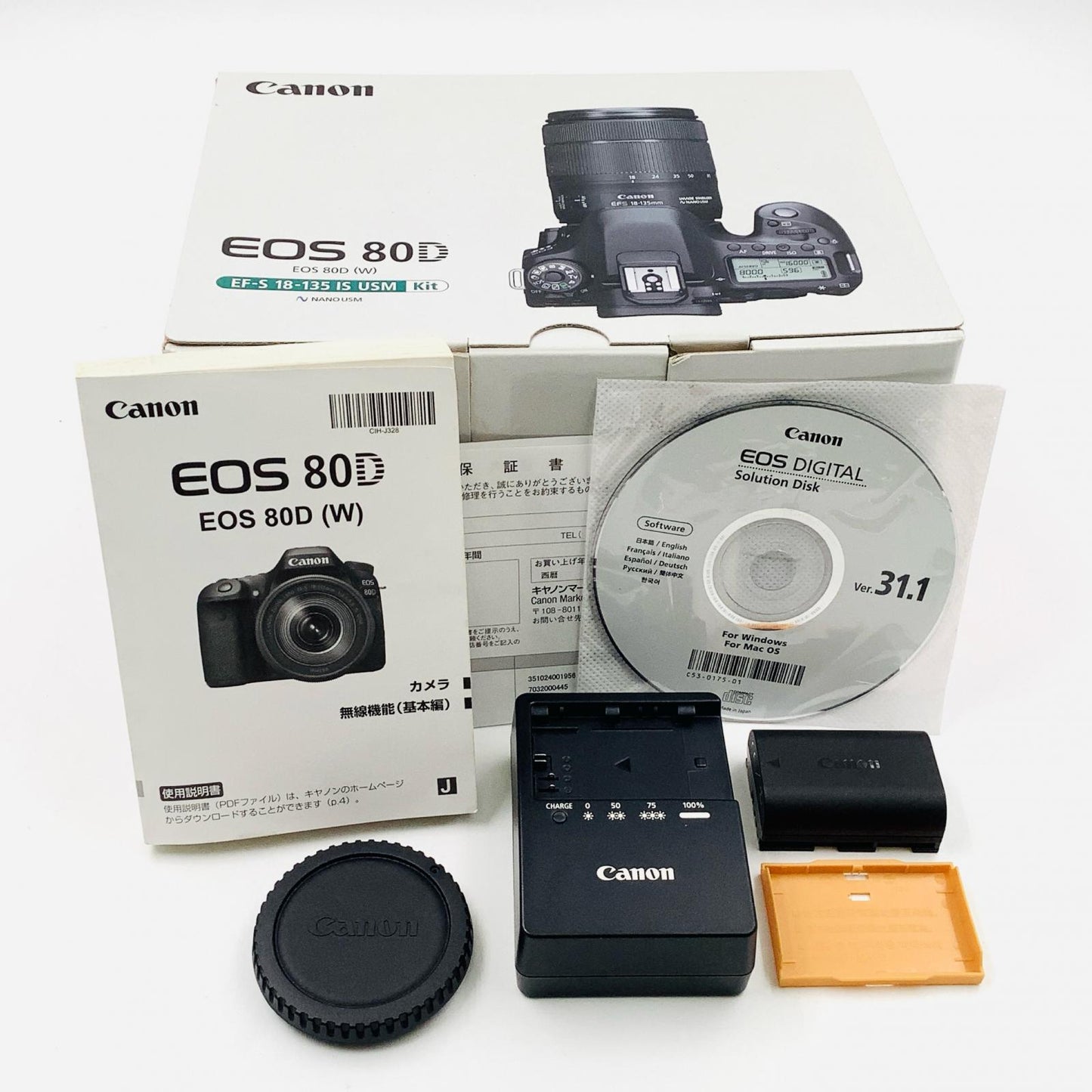 【全額返金保証】【最速発送】Canon デジタル一眼 EOS 80D ボディ ブラック 美品 動作確認済