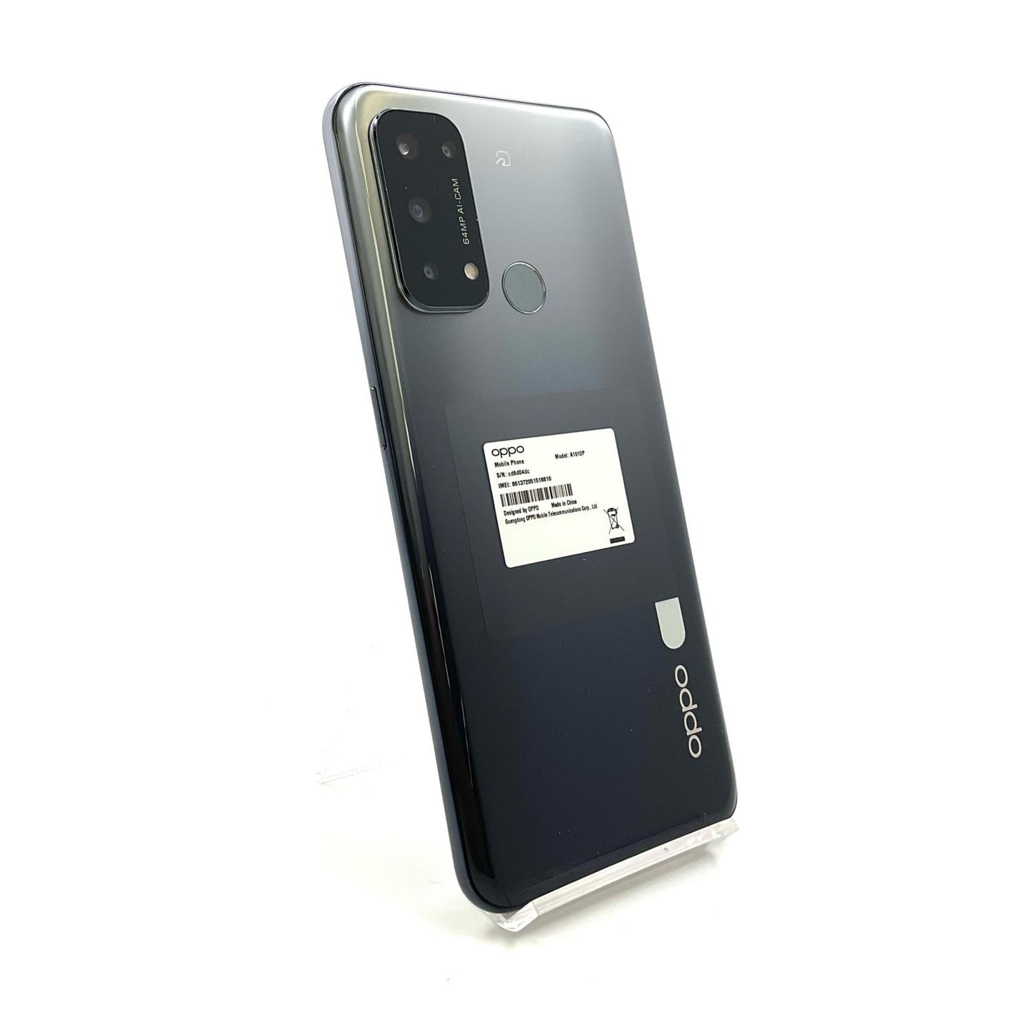【全額返金保証】【最速発送】OPPO Reno 5 A 128GB シルバーブラック Softbank A101OP 白ロム 動作確認済