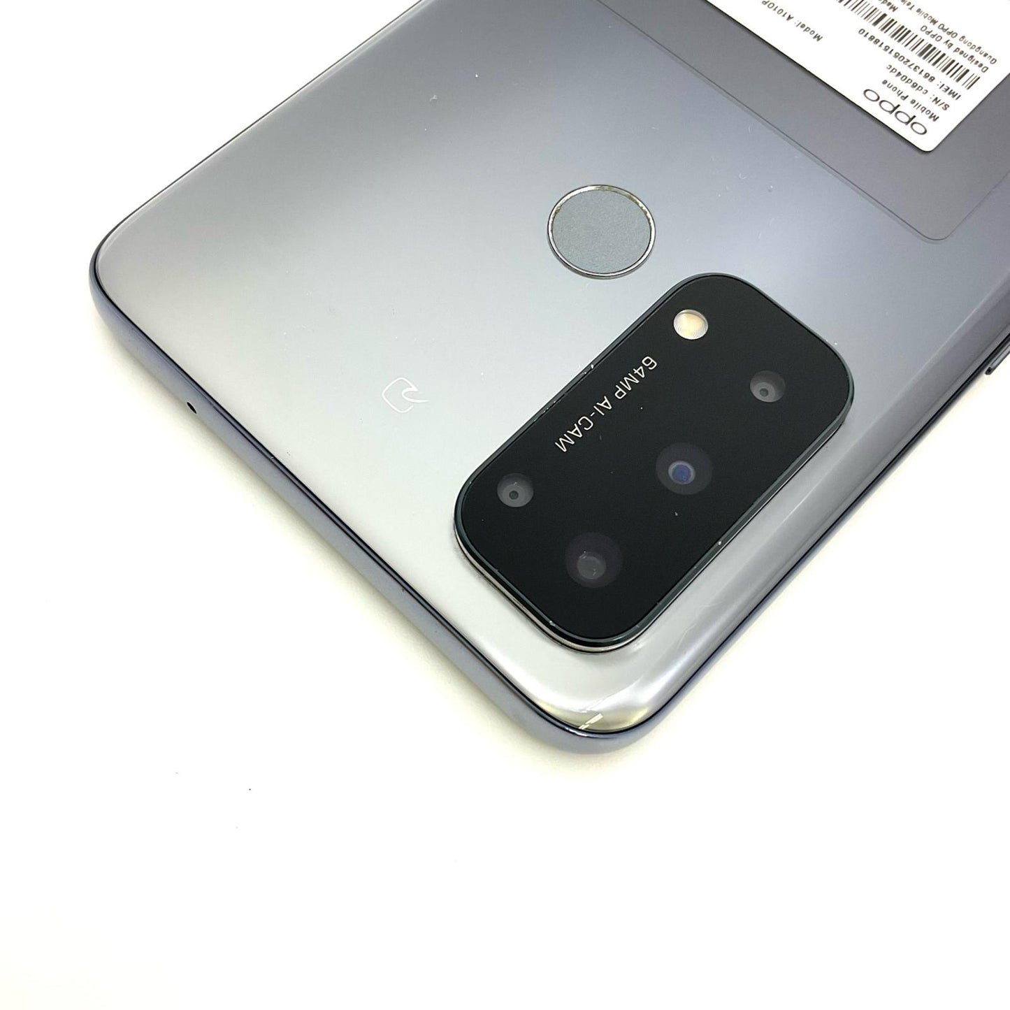 【全額返金保証】【最速発送】OPPO Reno 5 A 128GB シルバーブラック Softbank A101OP 白ロム 動作確認済