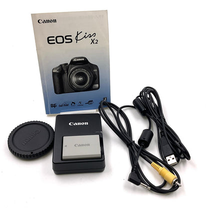 【全額返金保証】【最速発送】Canon デジタル一眼 EOS Kiss X2 ボディ ブラック 動作確認済