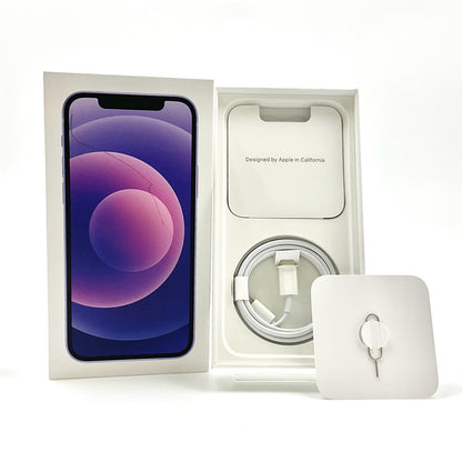 【全額返金保証】【最速発送】Apple iPhone iPhone 12 64GB パープル au SIMフリー 白ロム 動作確認済 81%