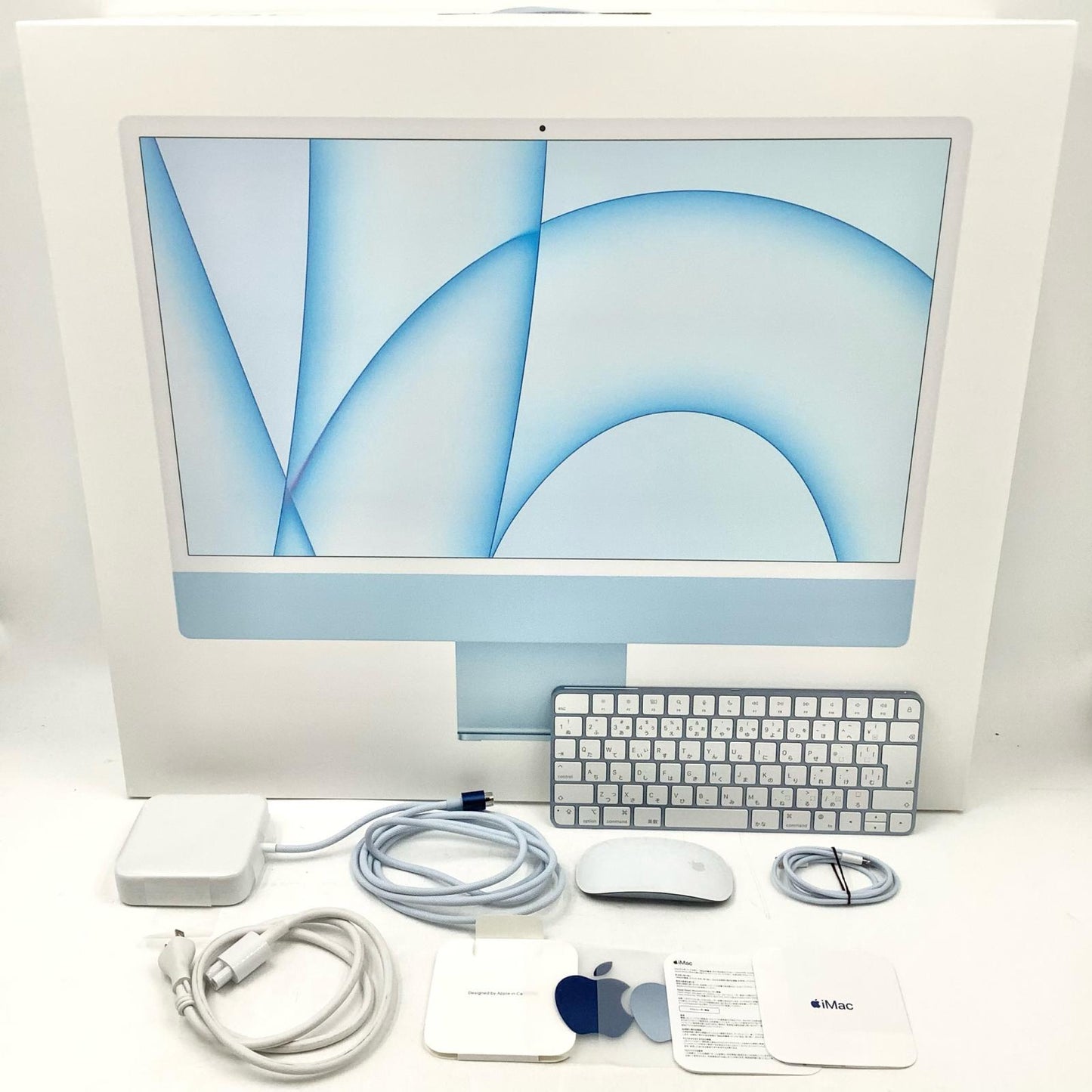 【全額返金保証】【最速発送】Apple iMac 24インチ M1 8コア 8GB SSD 256GB ブルー 美品 動作確認済