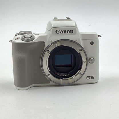 【全額返金保証】【最速発送】Canon デジタル一眼 EOS Kiss M2 ボディ [ホワイト] 美品 動作確認済