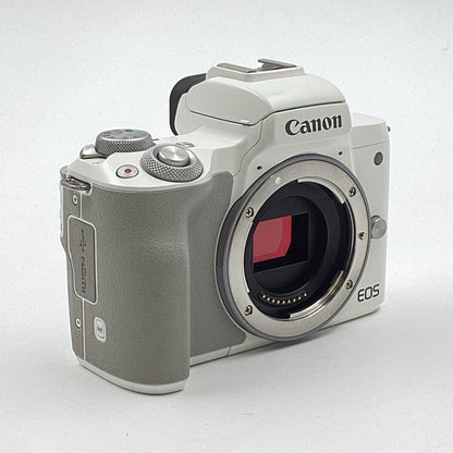 【全額返金保証】【最速発送】Canon デジタル一眼 EOS Kiss M2 ボディ [ホワイト] 美品 動作確認済