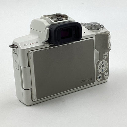 【全額返金保証】【最速発送】Canon デジタル一眼 EOS Kiss M2 ボディ [ホワイト] 美品 動作確認済