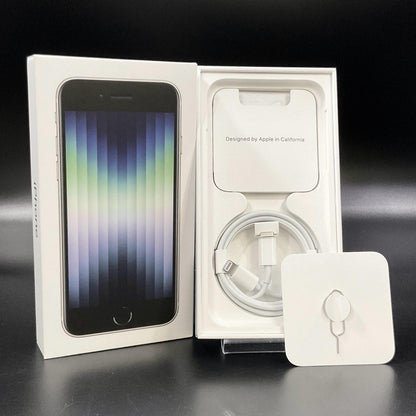 【全額返金保証】【最速発送】Apple iPhone iPhone SE（第3世代） 64GB スターライト Softbank 白ロム 美品 動作確認済 86%