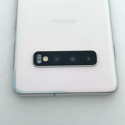 【全額返金保証】【最速発送】SAMSUNG Galaxy S10 128GB プリズムホワイト docomo SC-03L 白ロム 動作確認済