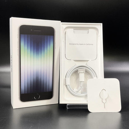 【全額返金保証】【最速発送】Apple iPhone iPhone SE（第3世代） 256GB スターライト SIMフリー 白ロム 超美品 動作確認済 100%