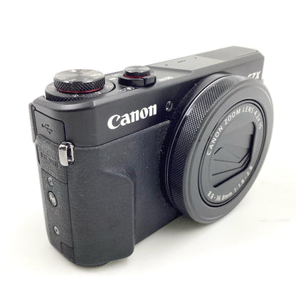 【全額返金保証】【最速発送】Canon コンパクトデジタルカメラ PowerShot G7 X Mark II ブラック 美品 動作確認済