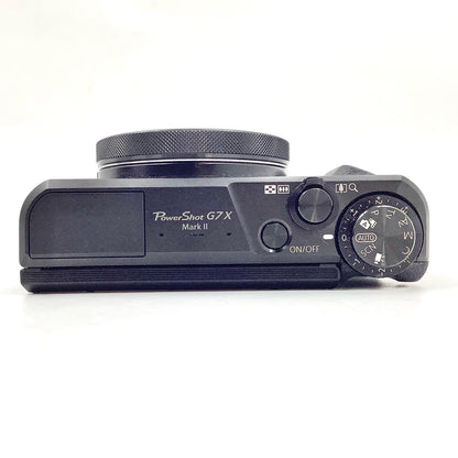 【全額返金保証】【最速発送】Canon コンパクトデジタルカメラ PowerShot G7 X Mark II ブラック 美品 動作確認済