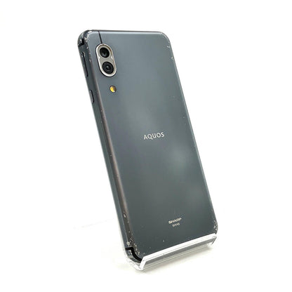 【最速発送】SHARP AQUOS sense3 64GB ブラック au SHV45 白ロム【難有】