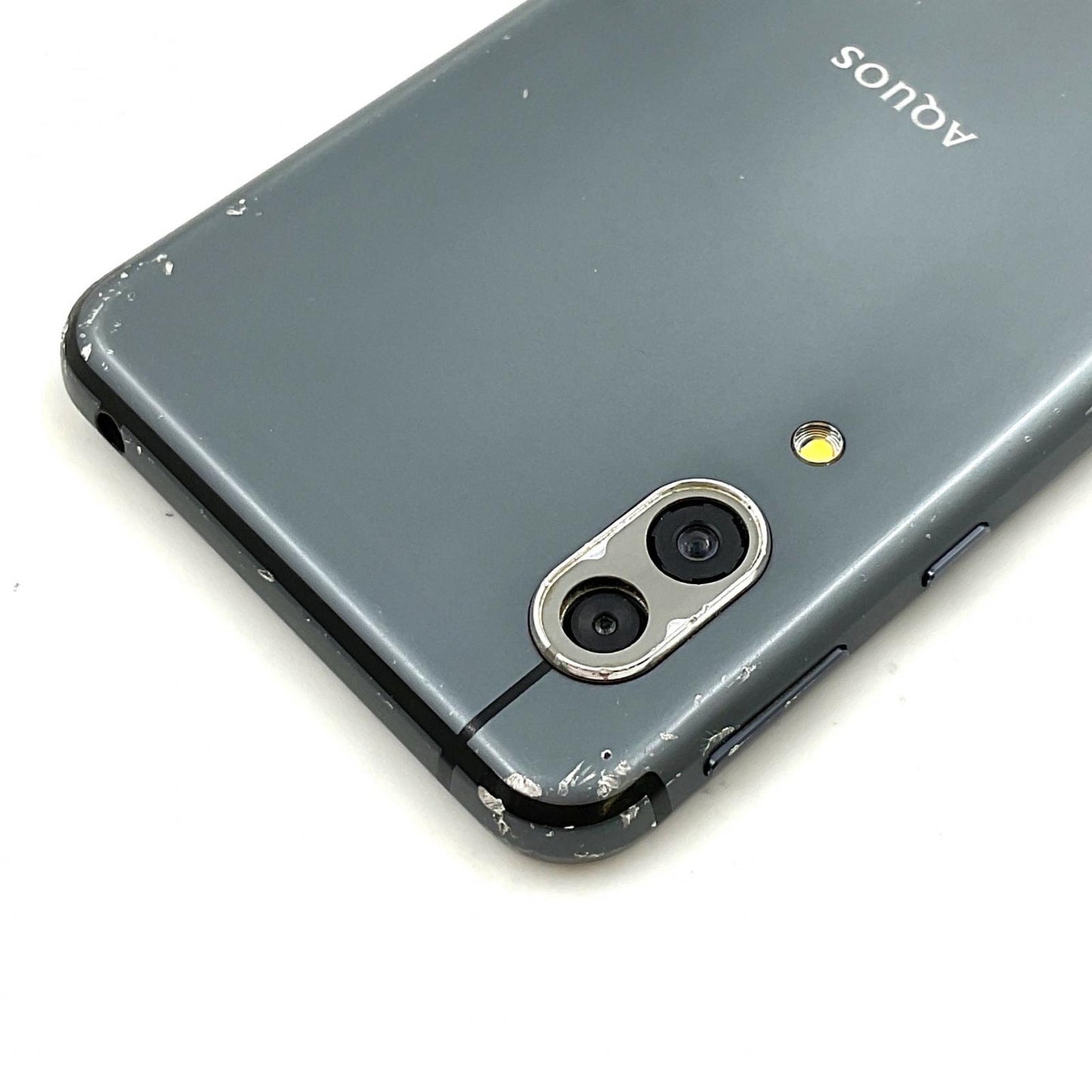 【最速発送】SHARP AQUOS sense3 64GB ブラック au SHV45 白ロム【難有】