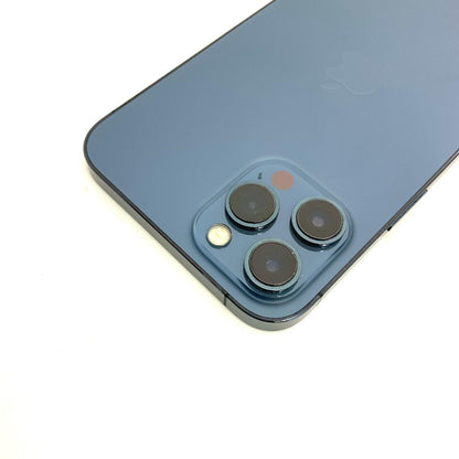 【全額返金保証】【最速発送】Apple iPhone iPhone 12 Pro Max 128GB パシフィックブルー au SIMフリー 白ロム 動作確認済 86%