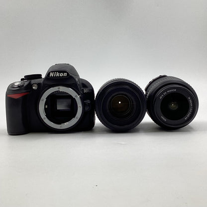 【全額返金保証】【最速発送】Nikon デジタル一眼 D3100 ダブルズームキット ブラック 動作確認済
