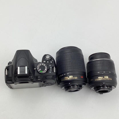 【全額返金保証】【最速発送】Nikon デジタル一眼 D3100 ダブルズームキット ブラック 動作確認済