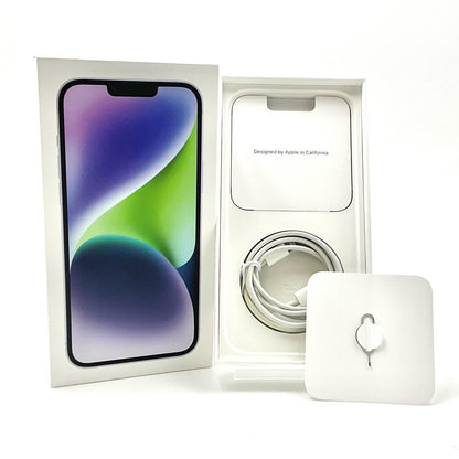 【全額返金保証】【最速発送】Apple iPhone iPhone 14 Plus 256GB パープル docomo SIMフリー 白ロム 動作確認済 76%