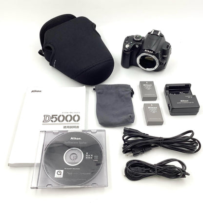 【全額返金保証】【最速発送】Nikon デジタル一眼 D5000 ボディ ブラック 美品 動作確認済