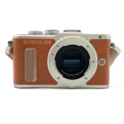 【全額返金保証】【最速発送】OLYMPUS デジタル一眼 OLYMPUS PEN E-PL8 EZダブルズームキット [ブラウン] ブラウン 超美品 動作確認済