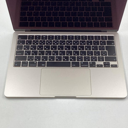 【全額返金保証】【最速発送】Apple MacBook Air 13.6インチ 2022 Apple M2 8GB SSD 256GB スターライト 95% 動作確認済