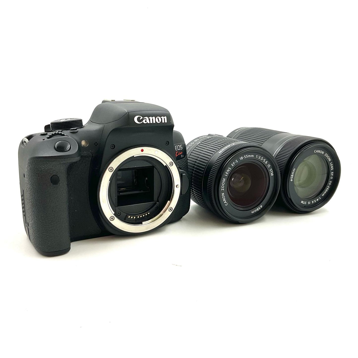 【全額返金保証】【最速発送】Canon デジタル一眼 EOS Kiss X8i ダブルズームキット ブラック 美品 動作確認済