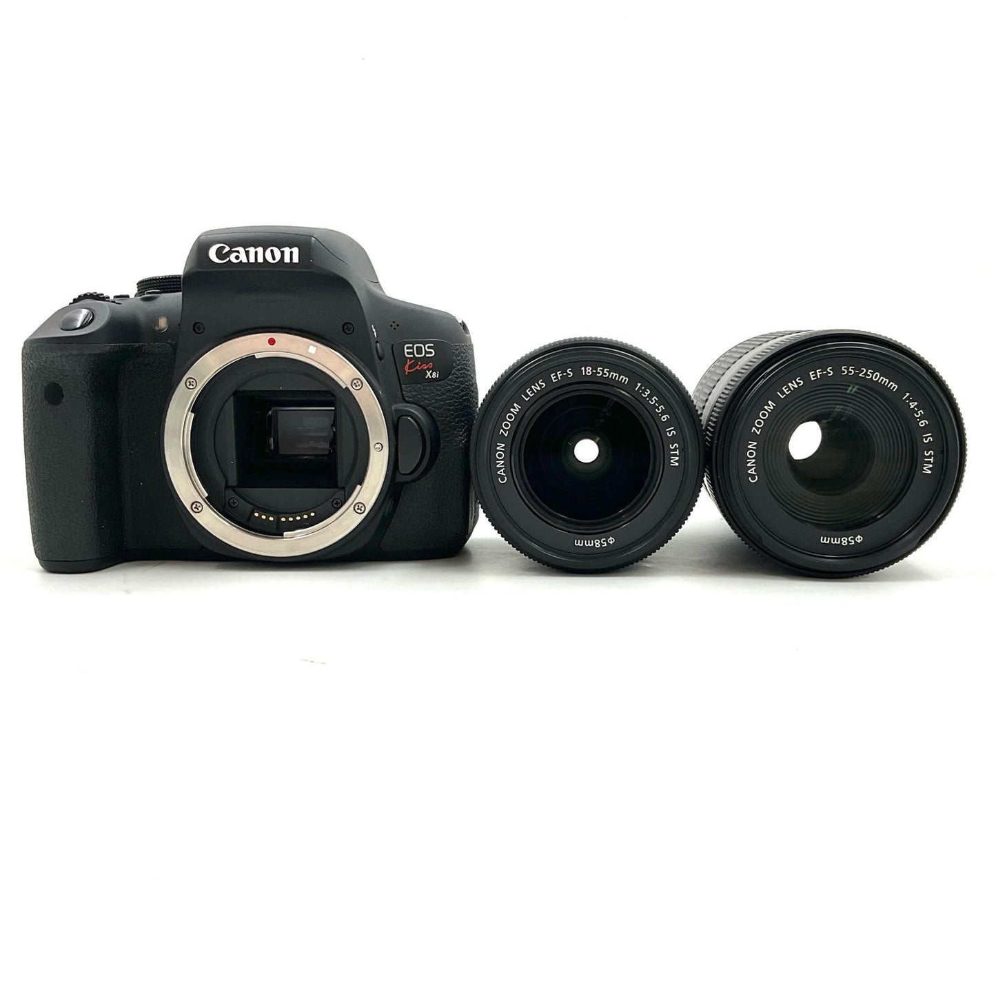 【全額返金保証】【最速発送】Canon デジタル一眼 EOS Kiss X8i ダブルズームキット ブラック 美品 動作確認済