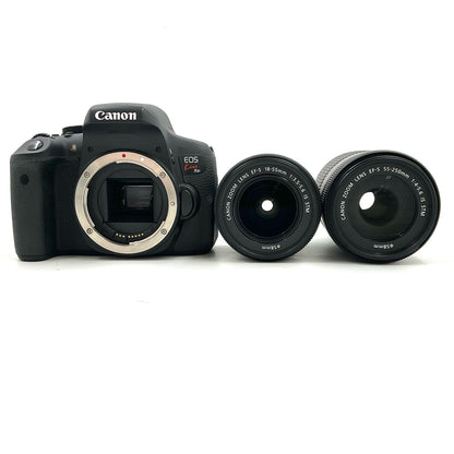 【全額返金保証】【最速発送】Canon デジタル一眼 EOS Kiss X8i ダブルズームキット ブラック 美品 動作確認済