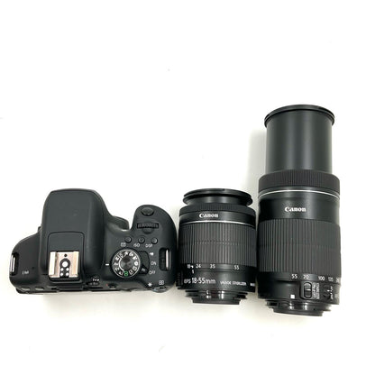【全額返金保証】【最速発送】Canon デジタル一眼 EOS Kiss X8i ダブルズームキット ブラック 美品 動作確認済