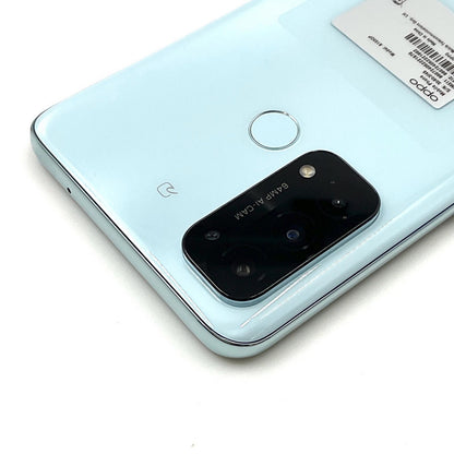 【全額返金保証】【最速発送】OPPO Reno 5 A 128GB アイスブルー Softbank A103OP 白ロム 動作確認済