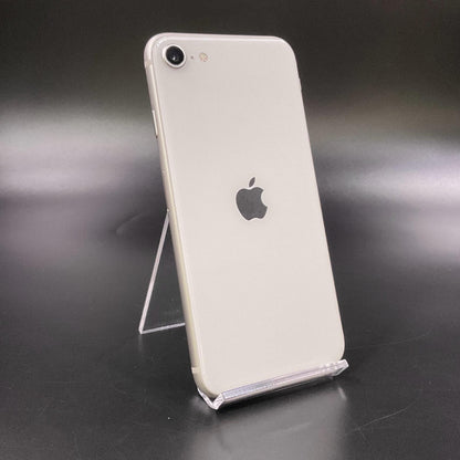 【全額返金保証】【最速発送】Apple iPhone iPhone SE（第3世代） 128GB スターライト au SIMフリー 白ロム 動作確認済 82%