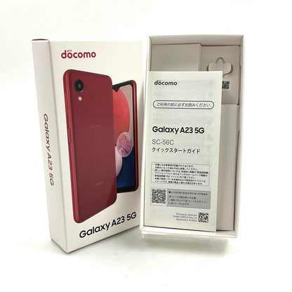【全額返金保証】【最速発送】SAMSUNG Galaxy A23 5G レッド docomo SIMフリー SC-56C 白ロム 動作確認済