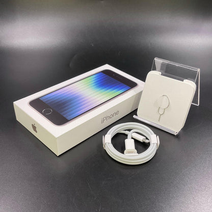 【全額返金保証】【最速発送】Apple iPhone iPhone SE（第3世代） 128GB スターライト Softbank 白ロム 動作確認済 81%