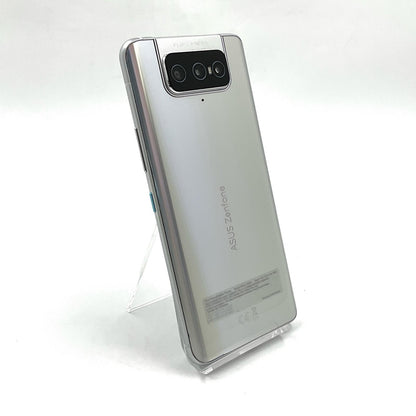 【全額返金保証】【最速発送】ASUS Zenfone 8 Flip 256GB グレイシアシルバー SIMフリー ZS672KS 白ロム 動作確認済